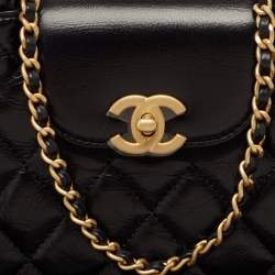 Chanel Black Quilted Leather Mini Kelly Bag