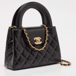 Chanel Black Quilted Leather Mini Kelly Bag