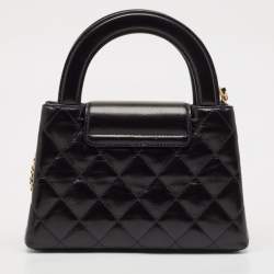 Chanel Black Quilted Leather Mini Kelly Bag