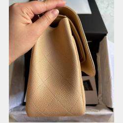 Chanel Beige Leather Jumbo Classic Double Flap Shoulder Bag