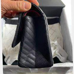 Pre Owned Chanel Black 2.55 Small Flap Bag