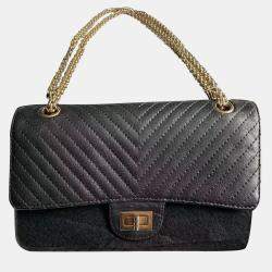 Pre Owned Chanel Black 2.55 Small Flap Bag