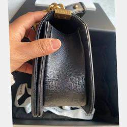 Chanel Black Leather Medium Boy Bag