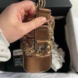 Pre Owned Chanel Sequins Trumpet Wandering Small Bag