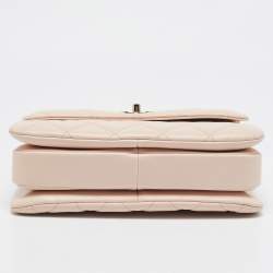 Pre Owned Chanel Pink Quilted Leather Small Trendy CC Flap Bag