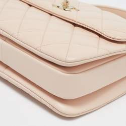 Pre Owned Chanel Pink Quilted Leather Small Trendy CC Flap Bag