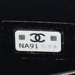 Chanel Black Quilted Caviar Leather Nano Coco Handle Chain Clutch