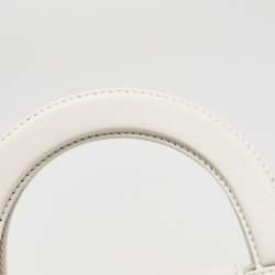 Pre Owned Chanel White Quilted Leather Mini Kelly Bag