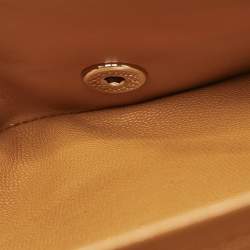 Chanel Brown Quilted Caviar Leather Medium Classic Double Flap Bag