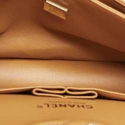 Chanel Brown Quilted Caviar Leather Medium Classic Double Flap Bag