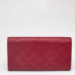 Chanel Pink Quilted Leather Trendy CC Flap Wallet