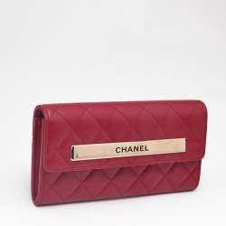 Chanel Pink Quilted Leather Trendy CC Flap Wallet