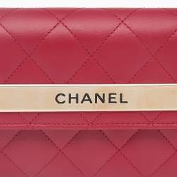 Chanel Pink Quilted Leather Trendy CC Flap Wallet