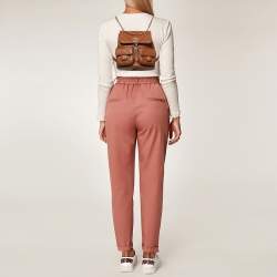 Chanel Brown Quilted Leather Mini Duma Drawstring Bag