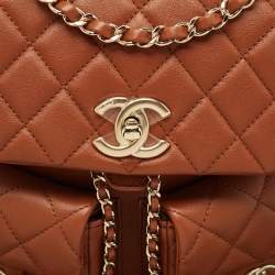 Chanel Brown Quilted Leather Mini Duma Drawstring Bag