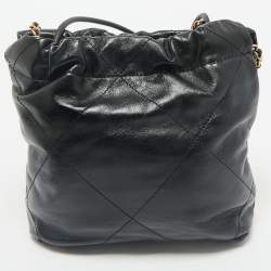 Chanel Black Quilted Leather Mini 22 Chain Bag