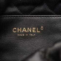 Chanel Black Quilted Leather Mini 22 Chain Bag