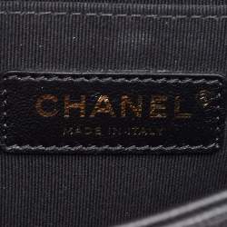 Chanel Black Quilted Caviar Leather Mini Boy Flap Bag