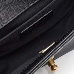 Chanel Black Quilted Caviar Leather Mini Boy Flap Bag