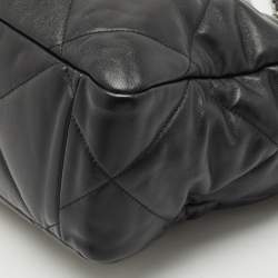 Chanel Black Quilted Leather 19 Shopping Tote