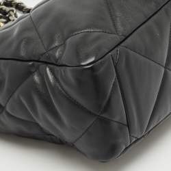 Chanel Black Quilted Leather 19 Shopping Tote