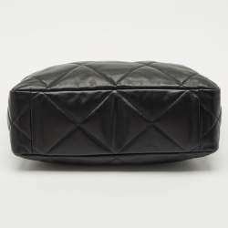 Chanel Black Quilted Leather 19 Shopping Tote