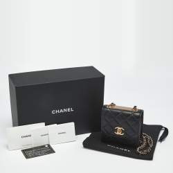 مملوكة مسبقًا Chanel Black Quilted Leather Micro Trendy CC Clutch Bag