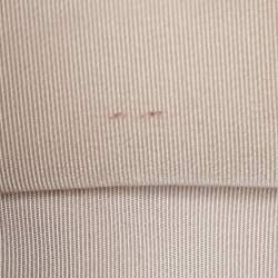 Pre Owned Chanel Beige Chevron Quilted Soft Caviar Leather Medium Boy Flap Bag