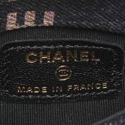 Pre Owned Chanel Black Denim Mood Chain Clutch