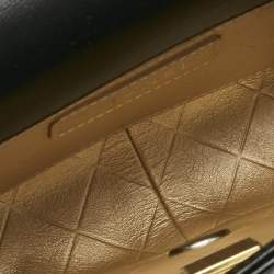Pre Owned Chanel Black Quilted Leather Mini Coco Clips Classic Flap Bag