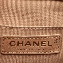 Pre Owned Chanel Tan Quilted Caviar Leather Mini Duma Backpack