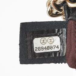 Pre Owned Chanel Black Leather Tech Me Out Clutch with Chain