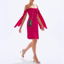 Pre Owned Chanel Black Leather Tech Me Out Clutch with Chain