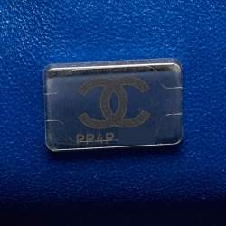 Pre Owned Chanel Blue/White Sequins Small Classic Flap Bag