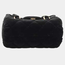 Pre Owned Chanel Boston Velvet Mini Bag