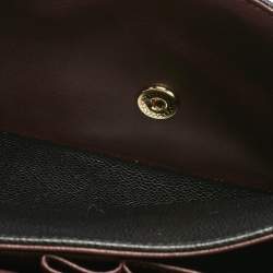 Pre Owned Chanel Black Quilted Caviar Leather Jumbo Classic Double Flap Bag
