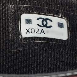 Pre Owned Chanel Black Quilted Caviar Leather Classic Flap Card Holder