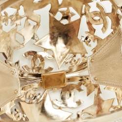 Pre Owned Chanel Gold Tone Metal and Crystal Sphere Minaudiere