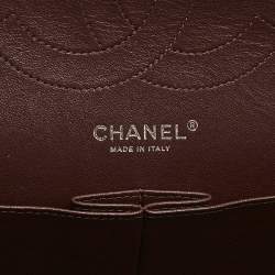 Pre Owned Chanel Black Quilted Caviar Leather Jumbo Classic Double Flap Bag