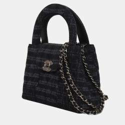 Pre Owned Printed Denim Pre-Fall 2024 Mini Kelly Shopper Bag