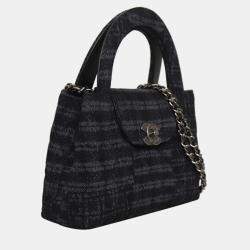 Pre Owned Printed Denim Pre-Fall 2024 Mini Kelly Shopper Bag