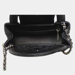 Pre Owned Printed Denim Pre-Fall 2024 Mini Kelly Shopper Bag