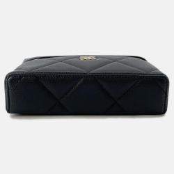 Pre Owned Chanel Cc Logo Vanity Case Black Caviar Leather