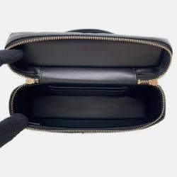 Pre Owned Chanel Cc Logo Vanity Case Black Caviar Leather