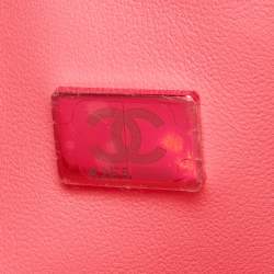 Pre Owned Chanel Pink Quilted Caviar Leather Medium Classic Double Flap Bag