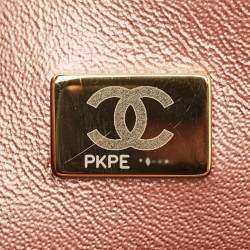 Pre Owned Chanel Rose Gold Quilted Leather Reissue 2.55 Mini Flap Bag