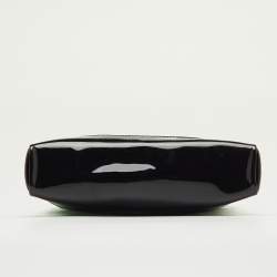 Pre Owned Chanel Green/Black Quilted Patent Leather Petit 31 Shopping Bag