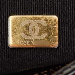 Pre Owned Chanel Green/Black Quilted Patent Leather Petit 31 Shopping Bag