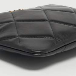 Pre Owned Chanel 19 Medium Black Quilted Leather O Case Clutch