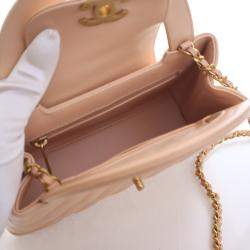 Pre Owned حقيبة تسوق شانيل كيلي جلد عجل متجعد نانو